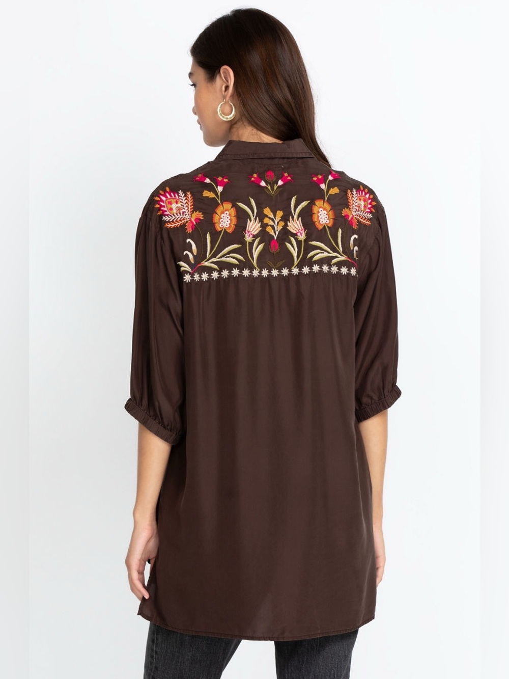JOHNNY WAS ROSALVA OVERSIZED WEEKEND TUNIC TOP NWT Embroidered
100% Silk Size L - Picture 4 of 6